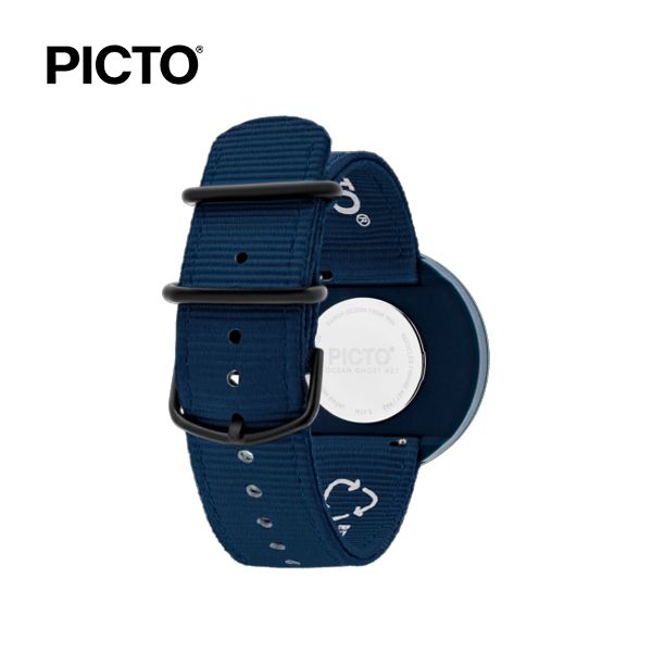  ĐỒNG HỒ PICTO Yellow & Navy Dial / Navy Blue Recycled Strap 