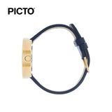 ĐỒNG HỒ PICTO Cinamon Red & Gold Dial / Midnight Blue Leather Strap 