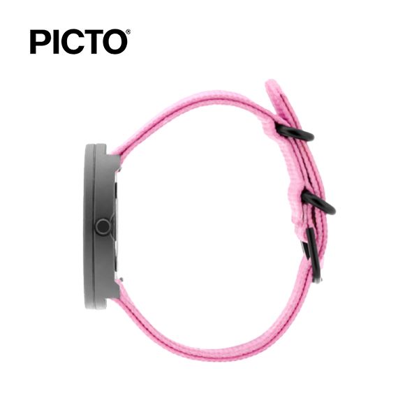  ĐỒNG HỒ PICTO Grey & Pink Dial / Pink Reef Recycled Strap 