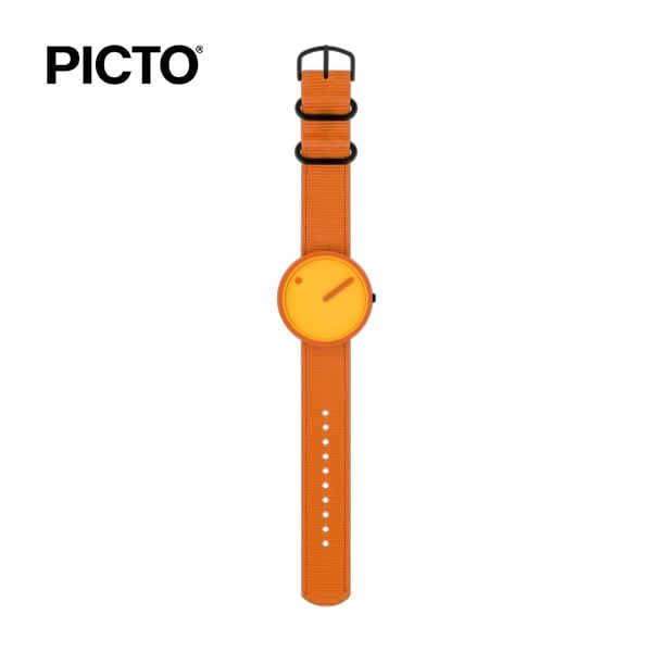  ĐỒNG HỒ PICTO Burnt Yellow & Orange Dial / Burnt Orange Recycled Strap 