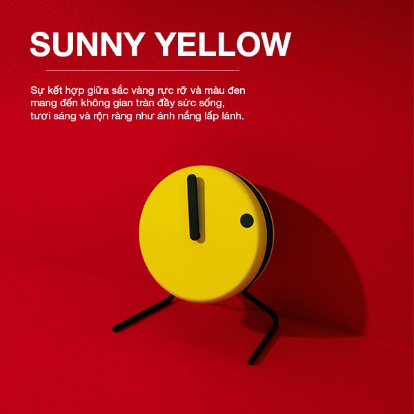  Đồng hồ để bàn PICTO Sunny Yellow 