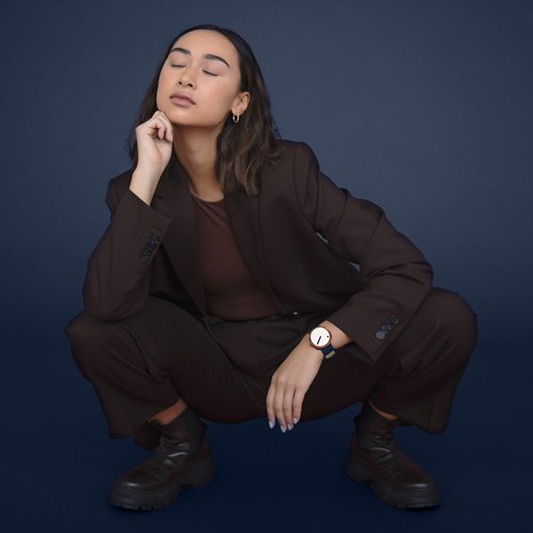  Đồng hồ Picto Cream Dial / Midnight Blue Leather Strap 