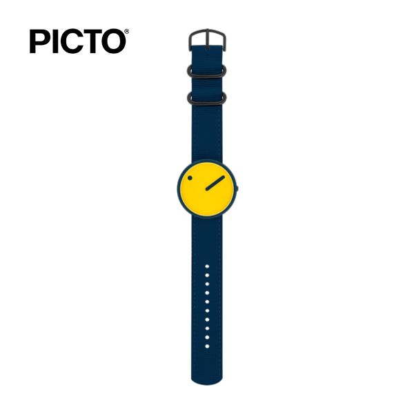  ĐỒNG HỒ PICTO Yellow & Navy Dial / Navy Blue Recycled Strap 