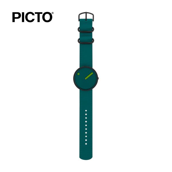  ĐỒNG HỒ PICTO Ocean Green & Black Dial / Ocean Green Recycled Strap 