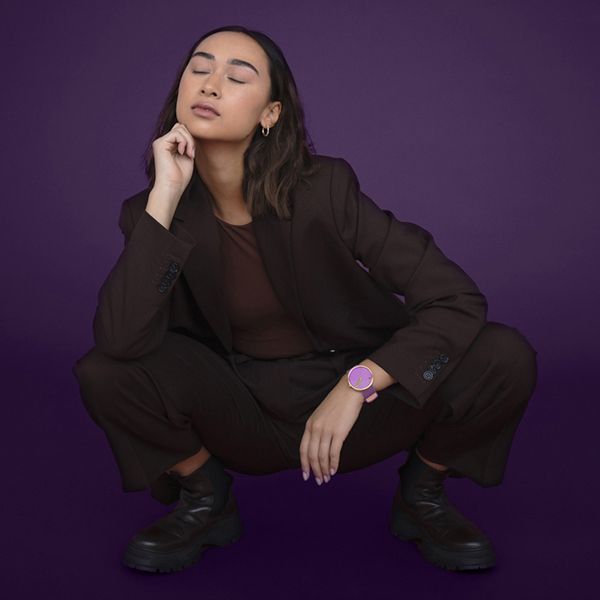  ĐỒNG HỒ PICTO Light Lavender & Gold Dial / Light Lavender Leather Strap 