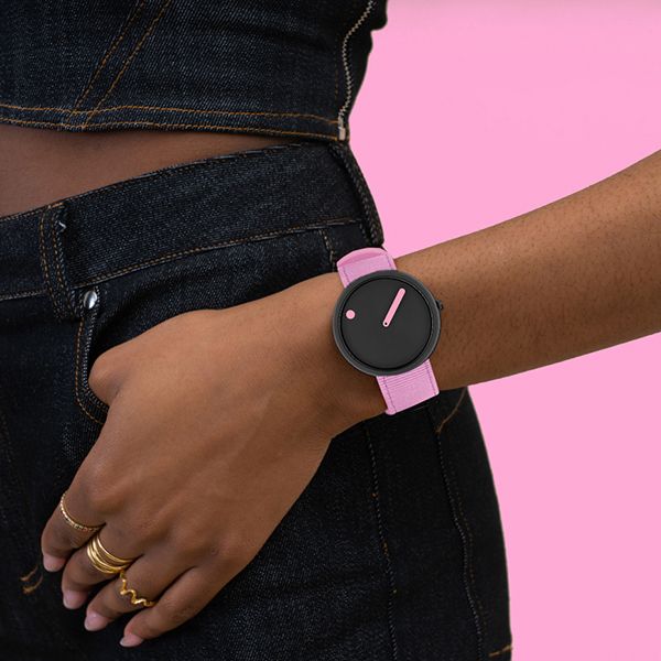  ĐỒNG HỒ PICTO Grey & Pink Dial / Pink Reef Recycled Strap 