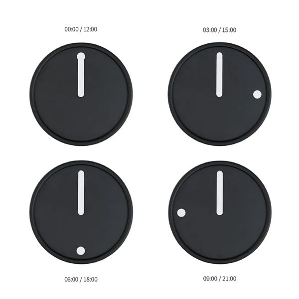  Đồng hồ Picto Black & Gold Dial / Black Leather Strap 