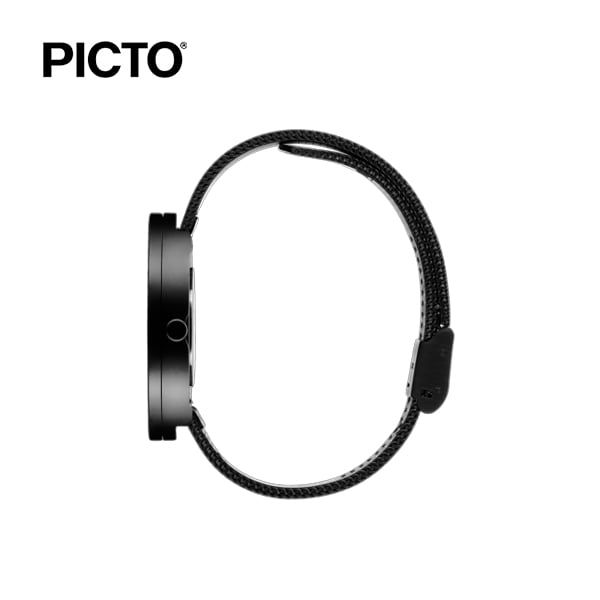  Đồng hồ Picto White & Black Dial / Matt Black Mesh Band 