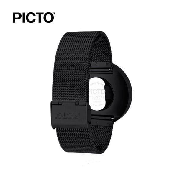  Đồng hồ PICTO Black & Yellow Dial / Matt Black Mesh Band 