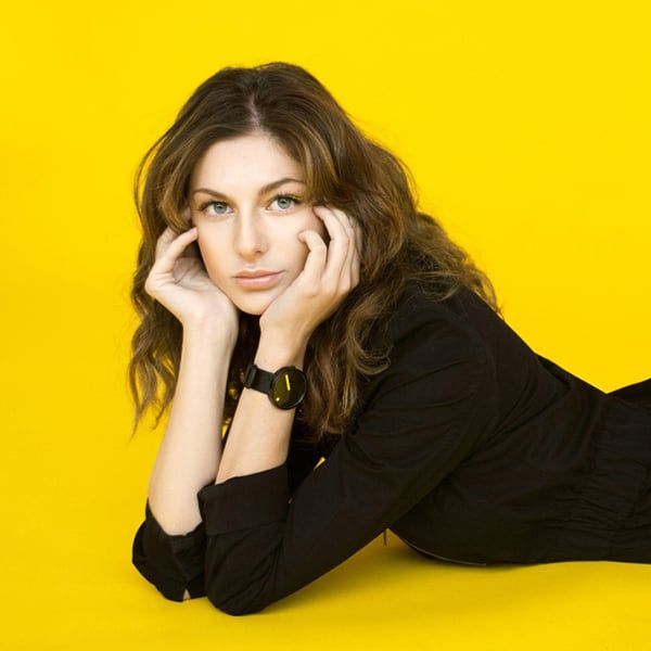  Đồng hồ PICTO Black & Yellow Dial / Matt Black Mesh Band 