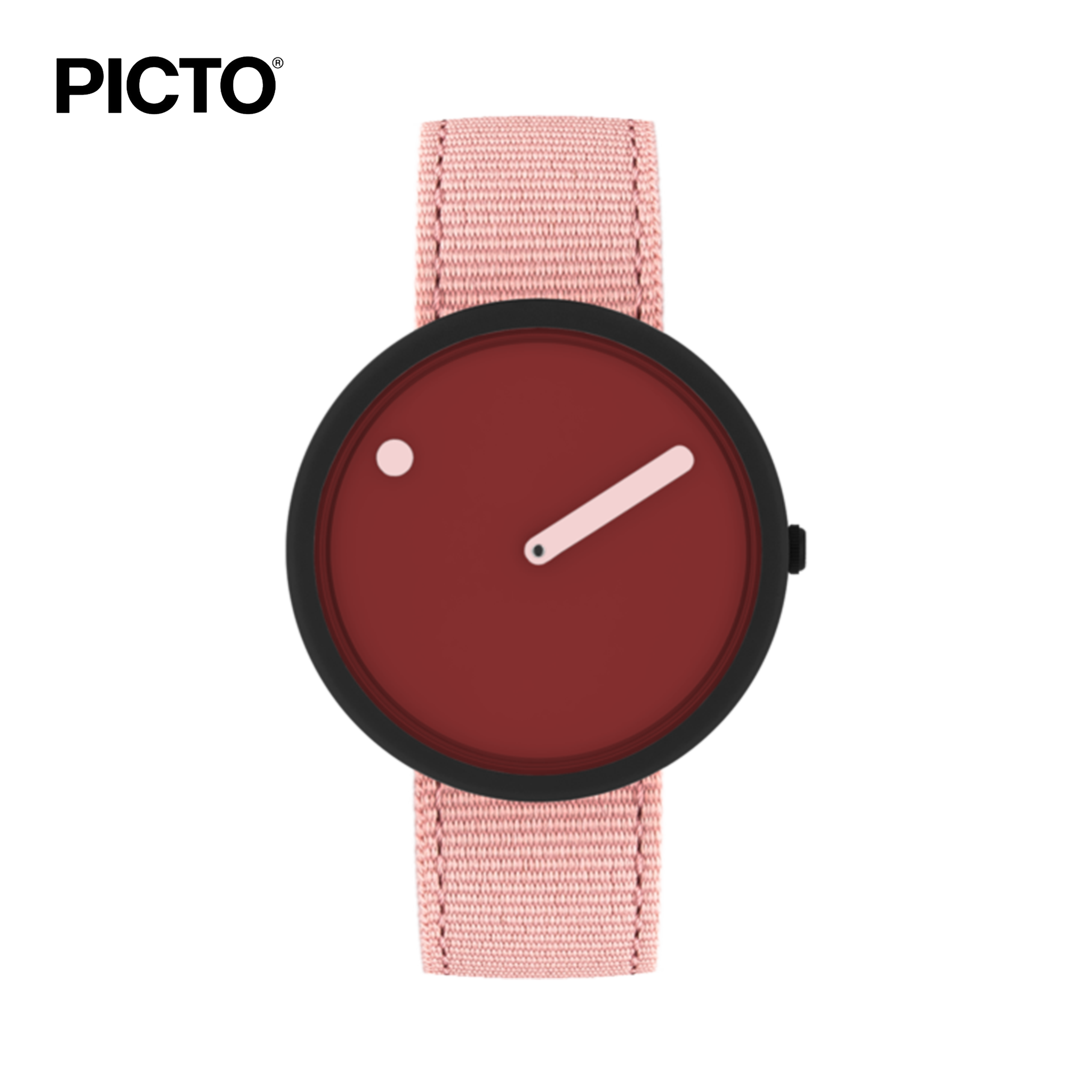  Đồng Hồ PICTO x Kakao Friends Apeach 40mm – Mặt Đỏ, dây Hồng Tái Chế 