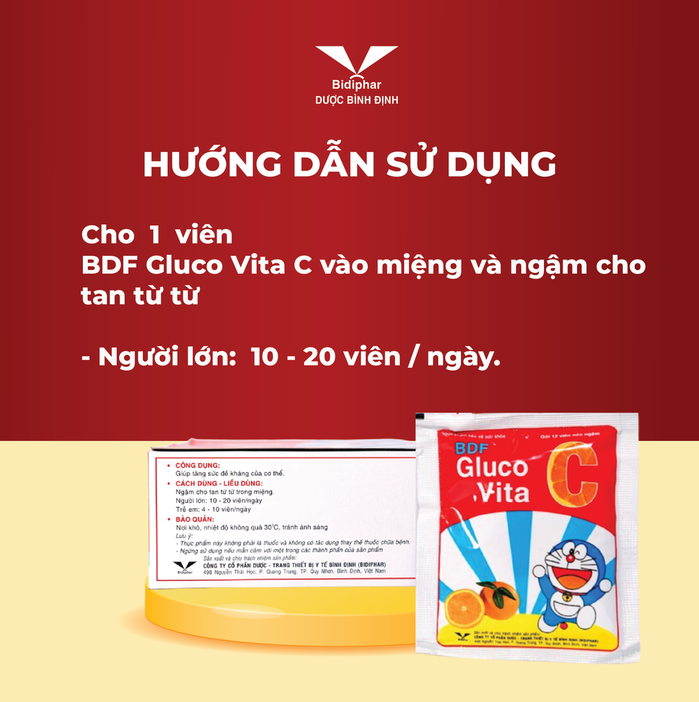 BDF GLUCO VITA C - Viên Ngậm Vitamin C