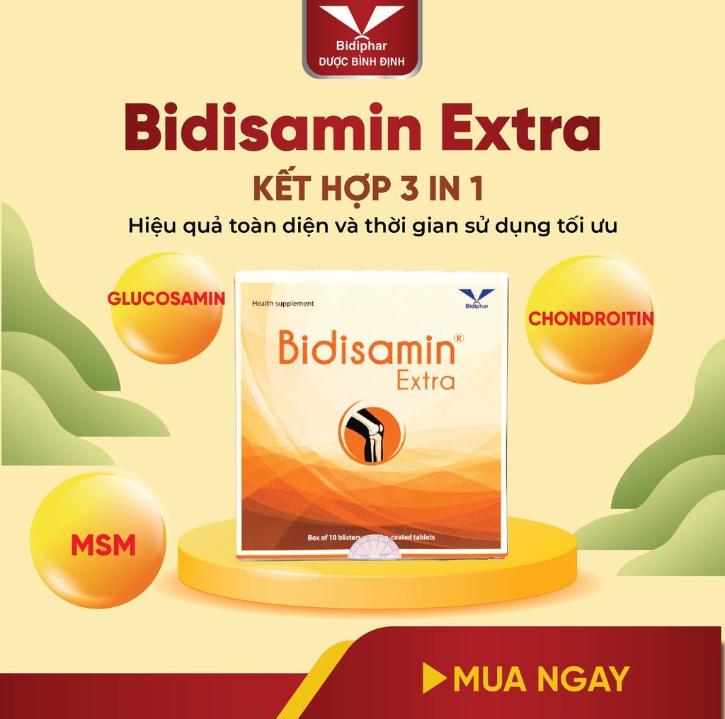BIDISAMIN® EXTRA - Bổ Xương Khớp - Hộp 100 Viên