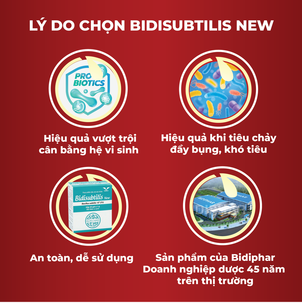 BIDISUBTILIS NEW - Men vi sinh - Hộp 20 gói