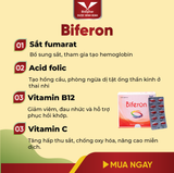 BIFERON - Viên Sắt Bổ Máu - Hộp 100 Viên
