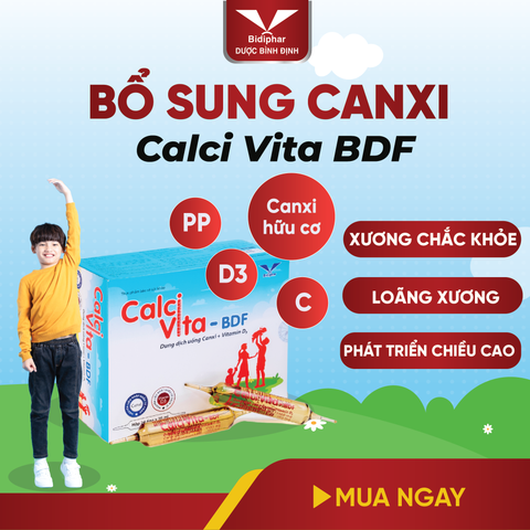 CALCI VITA - BDF 10Ml - Ống Uống Bổ Sung Calci Cho Người Lớn