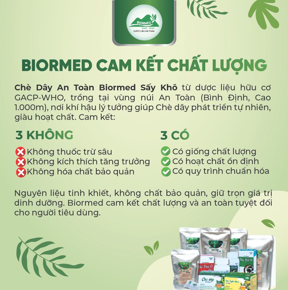 Chè Dây Ủ Men Sấy Khô An Toàn Biormed 100g