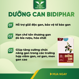 DƯỠNG CAN BIDIPHAR - Giải Độc, Tăng Chức Năng Gan - Lọ 60 viên
