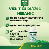HEBAMIC - Viên Tiểu Đường - Lọ 60 Viên
