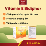 VITAMIN E BIDIPHAR - Duy Trì Vẻ Đẹp Làn Da - Hộp 100 Viên