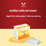 VITAMIN E BIDIPHAR - Duy Trì Vẻ Đẹp Làn Da - Hộp 100 Viên