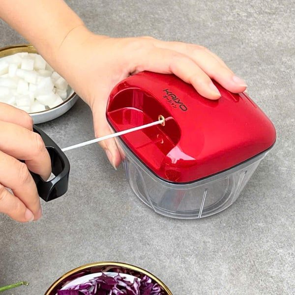Xay tỏi ớt Kaiyo cầm tay màu đỏ