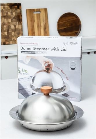 Xửng hấp inox 304 vung vòm Kaiyo 31cm