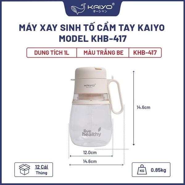 MÁY XAY SINH TỐ CẦM TAY KAIYO (MODEL KHB-417)