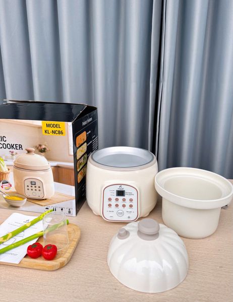 Nồi nấu cháo chậm, chưng yến 1L Kailer