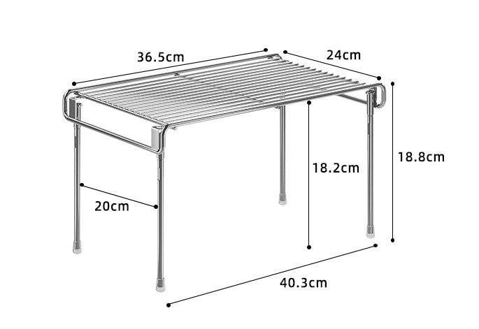 Kệ inox INOSIN chắc chắn tải trọng cao để đồ bếp có thể xếp nhiều tầng