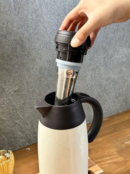 Phích pha trà giữ nhiệt 2 lớp inox có lõi lọc Kaiyo