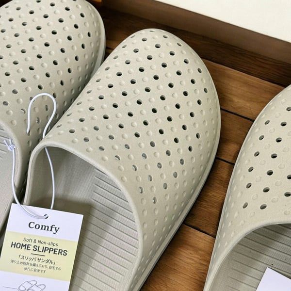 Dép SỰC đúc siêu bền có lỗ thoáng khí Comfy MÀU GHI VÀNG