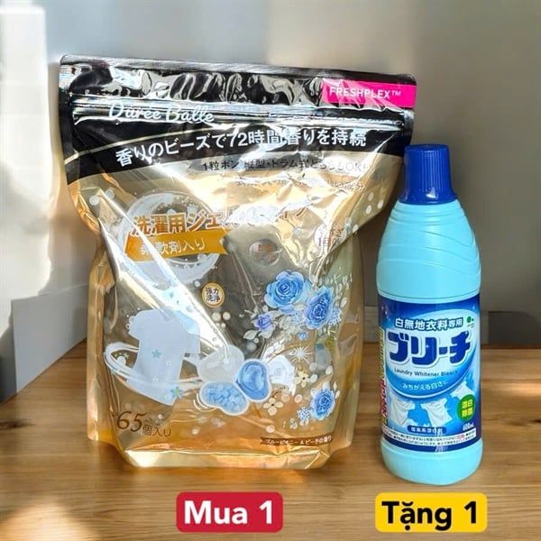 Túi 65 viên giặt xả Duree Balle 3 TRONG 1 HƯƠNG HOA