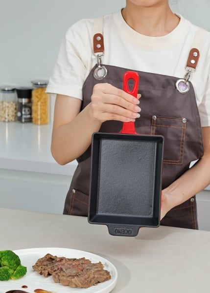 CHẢO GANG OCENO HÌNH CHỮ NHẬT SIZE 14x18cm (OFR-1358)