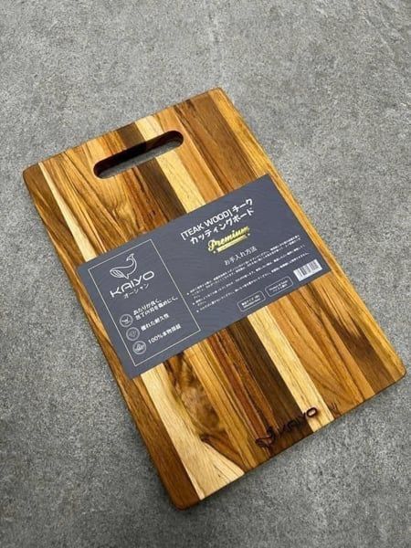 Thớt thái gỗ teak vân ngang hình chữ nhật