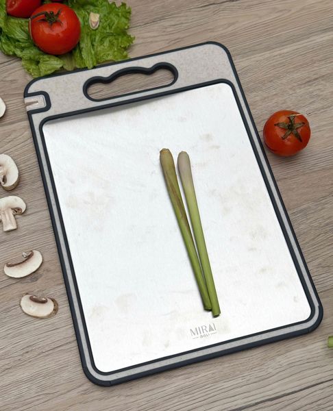 Thớt 2 Mặt Inox 304 & Nhựa Lúa Mạch Kháng Khuẩn Mirai