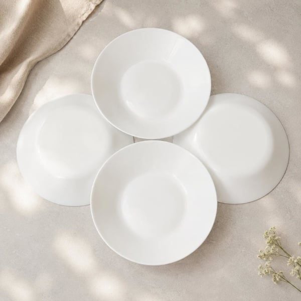 Set 4 đĩa sâu lòng opal Kaiyo ( KCT-5189 ) - size 20cm - thành cao 4.2cm