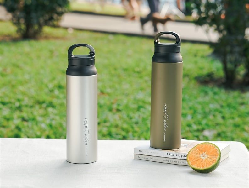 Bình giữ nhiệt chân không inox 304 Kaiyo 800ml có móc treo