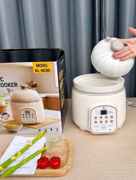 Nồi nấu cháo chậm, chưng yến 1L Kailer
