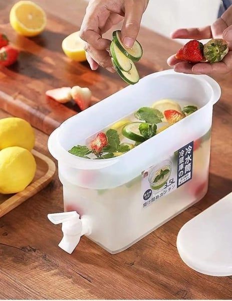 Bình Đựng Nước Có Vòi 3.5L Việt Nhật, Đựng Nước Trà, Nước Trái Cây Để Tủ Lạnh