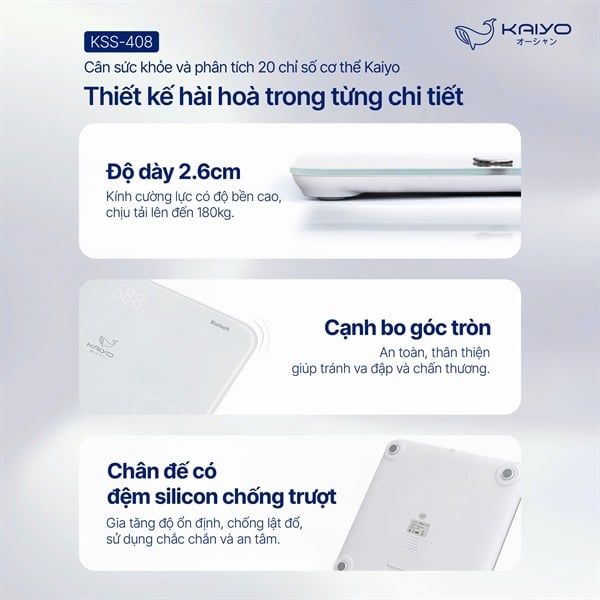 Cân sức khoẻ và phân tích 20 chỉ số cơ thể Kaiyo