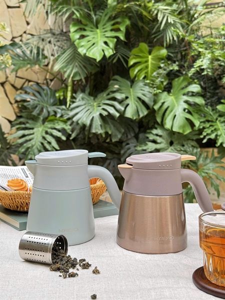 Bình giữ nhiệt pha trà kèm lõi lọc inox 304 Kaiyo 500ml