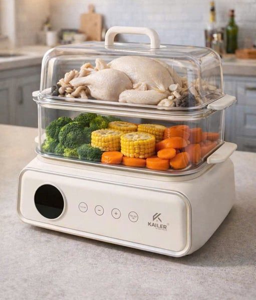 Nồi Hấp Điện Đa Năng 2 Tầng Kailer KL-H18