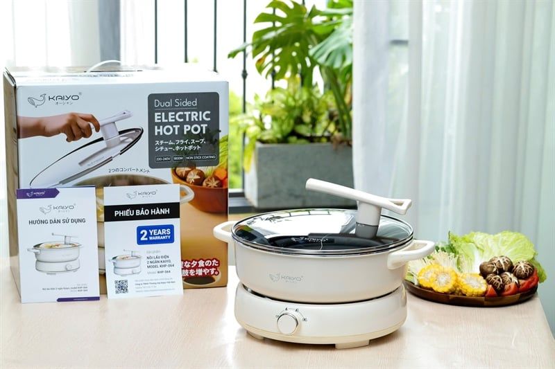 Nồi lẩu điện 2 ngăn Kaiyo size 6L (mã KHP-064)