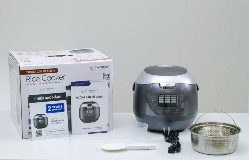 NỒI CƠM CAO TẦN TÁCH ĐƯỜNG LÕI INOX KAIYO, DUNG TÍCH 1,5L, MODEL KRC-063