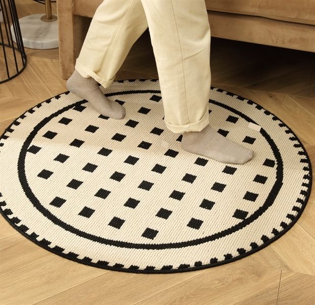 Thảm tròn dày dặn chống trượt cho bàn cà phê gia đình, thảm cạnh giường ngủ, thảm chống trượt cho ghế xoay, ghế máy tính