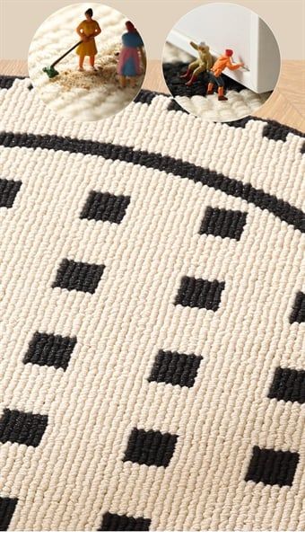 Thảm tròn dày dặn chống trượt cho bàn cà phê gia đình, thảm cạnh giường ngủ, thảm chống trượt cho ghế xoay, ghế máy tính