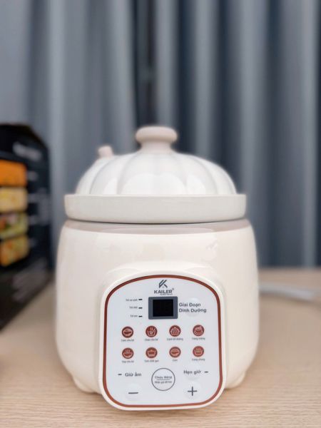 Nồi nấu cháo chậm, chưng yến 1L Kailer