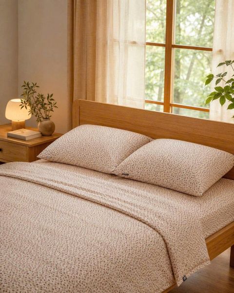 Bộ ga Microfiber mềm mịn kèm 2 vỏ gối