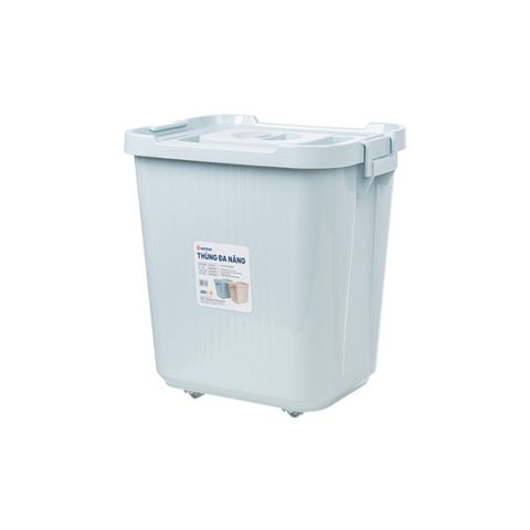 Thùng đa năng trung 35L nhựa VIỆT NHẬT có nắp đựng quần áo, gạo, đồ chơi bé
